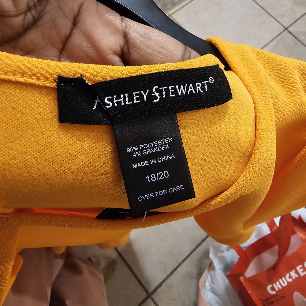 Ashley Stewart Vibrant Orange One Shoulder Dress - Picture 3 of 3